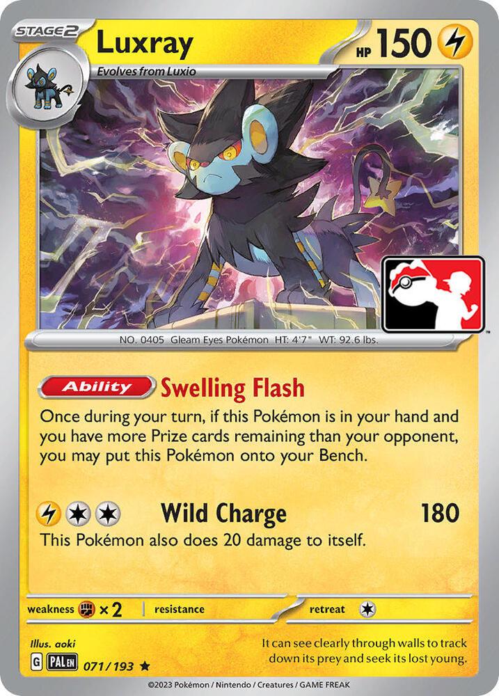 Paldea Evolved Luxray [Prize-Pack] Pokémon card